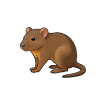 AI generated Vole Hand Drawn Cartoon Style Illustration png