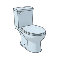 AI generated Toilet Hand Drawn Cartoon Style Illustration png