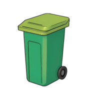 AI generated Dustbin Hand Drawn Cartoon Style Illustration png