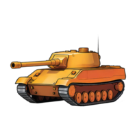 ai gegenereerd tanks hand- getrokken tekenfilm stijl illustratie png