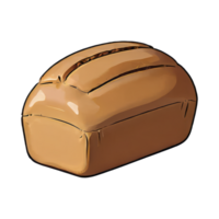 AI generated Bread Hand Drawn Cartoon Style Illustration png