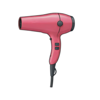 AI generated Hair Dryer Hand Drawn Cartoon Style Illustration png