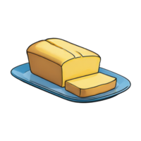 AI generated Butter Hand Drawn Cartoon Style Illustration png