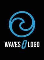 intial O with wave idea bector logo design vector