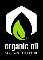 organic oil idea vector logo design