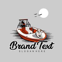 premium boat and dogs illustration vector designs homepage image