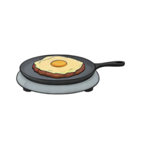 AI generated Griddle Hand Drawn Cartoon Style Illustration png