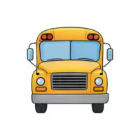 ai généré école autobus main tiré dessin animé style illustration png