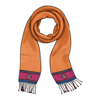 AI generated Scarf Hand Drawn Cartoon Style Illustration png