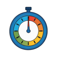 ai generato Timer mano disegnato cartone animato stile illustrazione png