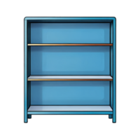 AI generated Metal Bookshelf Hand Drawn Cartoon Style Illustration png