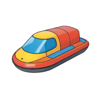 ai generato hovercraft mano disegnato cartone animato stile illustrazione png