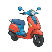 AI generated Scooter Hand Drawn Cartoon Style Illustration png