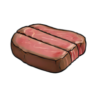 ai gegenereerd steak hand- getrokken tekenfilm stijl illustratie png