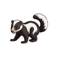 AI generated Skunk Hand Drawn Cartoon Style Illustration png