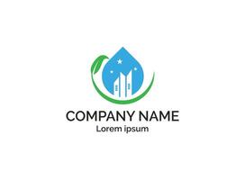 Cleaning service logo design idea. Creative Eco symbol template. Building and House vector