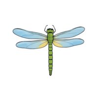 ai generato libellula mano disegnato cartone animato stile illustrazione png