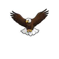 AI generated Eagle Hand Drawn Cartoon Style Illustration png