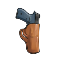 ai gegenereerd geweer holster hand- getrokken tekenfilm stijl illustratie png