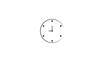 Clock icon in flat style, timer on blue background. Business watch. Vector design element for you project