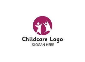 Iconic emblem portraying happiness and growth, capturing the essence of childcare excellence. vector