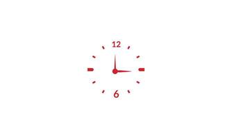 Clock icon in flat style, timer on blue background. Business watch. Vector design element for you project