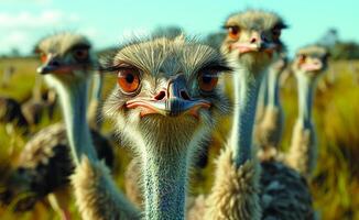 AI generated Ostriches are the largest birds in the world photo