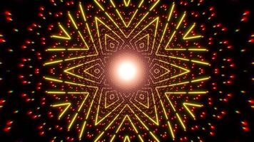 flickering yellow glitter geometric lights loop for music event video