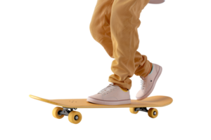 AI generated 3D render man play skateboard isolated png