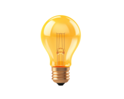 AI generated minimal of yellow light bulb png