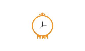 Vector abstract logo idea, time concept or clock business icon.