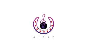 Our music logo captures the essence of rhythm and melody with its sleek and modern design. vector