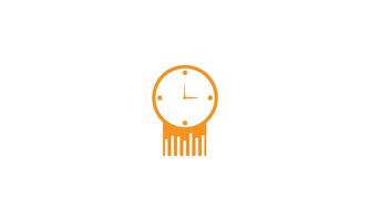 Clock icon in trendy flat style isolated on background. Clock icon page symbol for your web site design Clock icon logo, app, UI. Clock icon Vector illustration, EPS10.