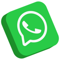 moderno 3d verde modello WhatsApp interfaccia illustrazione. Internet Rete concetto. png