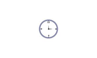 Clock icon in flat style, timer on blue background. Business watch. Vector design element for you project