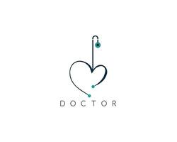 A heart-shaped water droplet with a medical cross, symbolizing purity and cleanliness in healthcare. vector