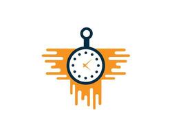 Fast or slow service, delivery delay concept, last minute stopwatch, limited time clock, vector