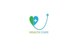 Logo for health care phonendoscope vector