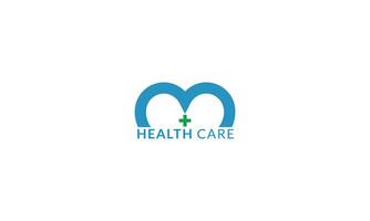 A modern cross merged with a heart, representing care and wellness. vector