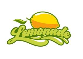 Lemon fruit, lemonade logo icon, juice drink vector