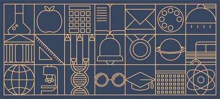 educación, Ciencias resumen línea geométrico modelo vector