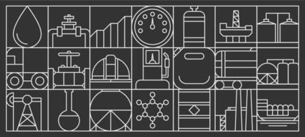 Oil, gas industry abstract line geometric pattern vector