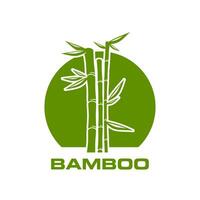 Asian bamboo icon, spa, beauty and health symbol vector