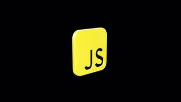 High-Quality 3D JavaScript Logo Visualization for JS or Web development Courses video