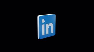 High-Quality 3D LinkedIn Symbol Visualization - Enhance Your Brand video