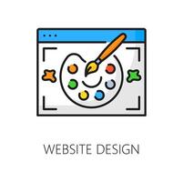 Website design. Web audit isolated vector icon