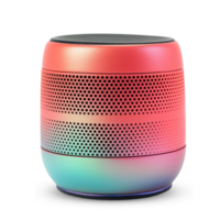 ai gegenereerd een draadloze mini slim Bluetooth spreker met levendig kleur en een modern ontwerp geïsoleerd Aan transparant achtergrond png