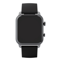 AI generated wristwatch isolated on transparent background. smart watch with black screen png