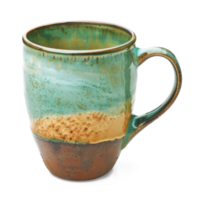 AI generated Ceramic Mug with Artistic Glaze isolated on Transparent Background. png