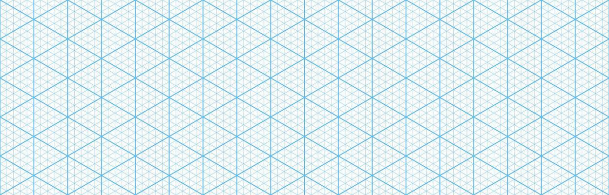 Blue isometric triangular grid pattern, paper mesh